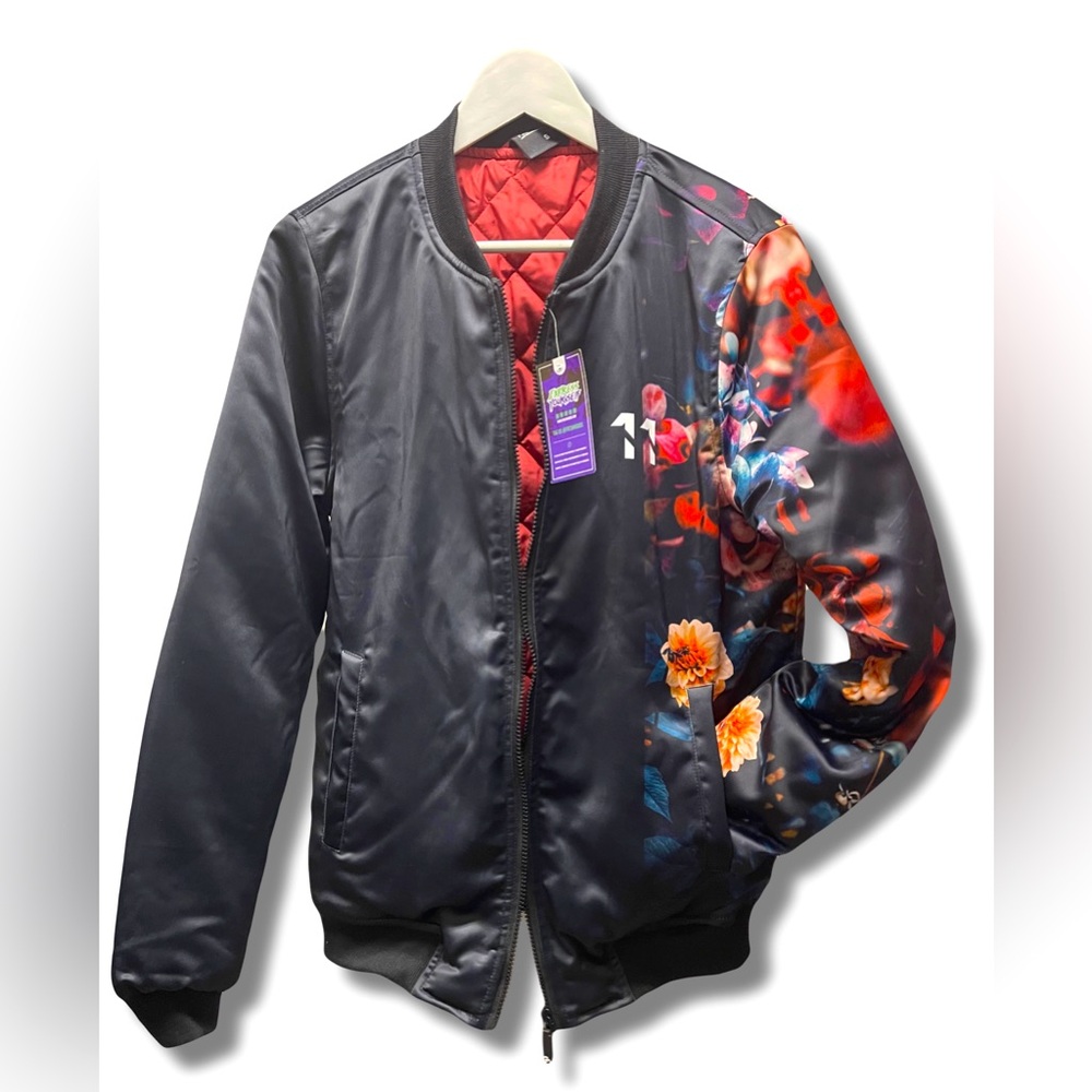 FreshHoods Vintage Flowers Bomber Jacket Size Small